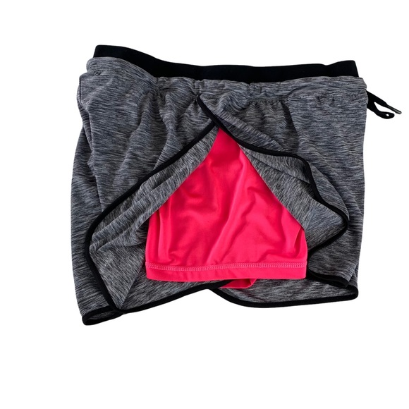 Riboom Woman’s Sz Medium Grey/pink Workout Fitness Running Shorts Double Layer. - Picture 10 of 12
